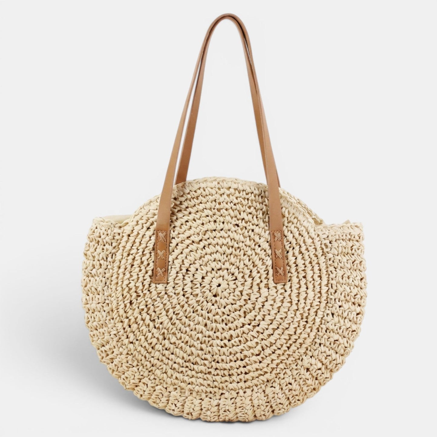 Bolso Rafia Mujer Redondo