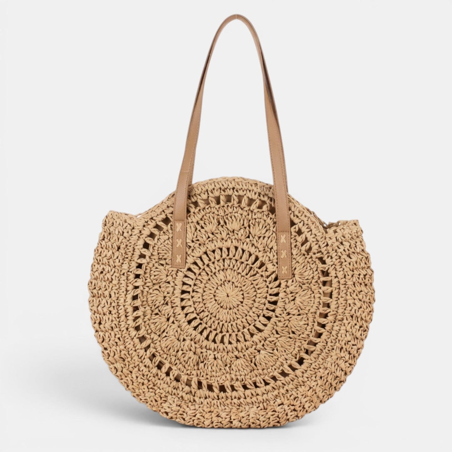 Bolso Rafia Mujer Redondo