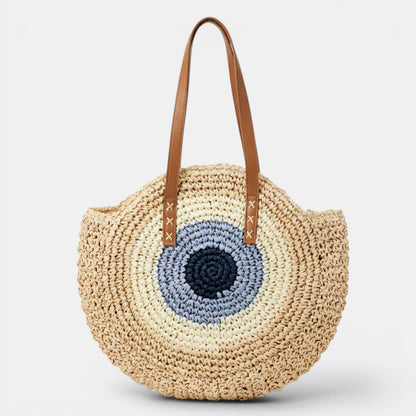 Bolso Rafia Mujer Redondo