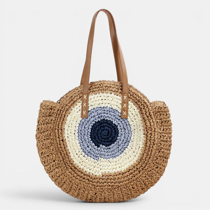 Bolso Rafia Mujer Redondo