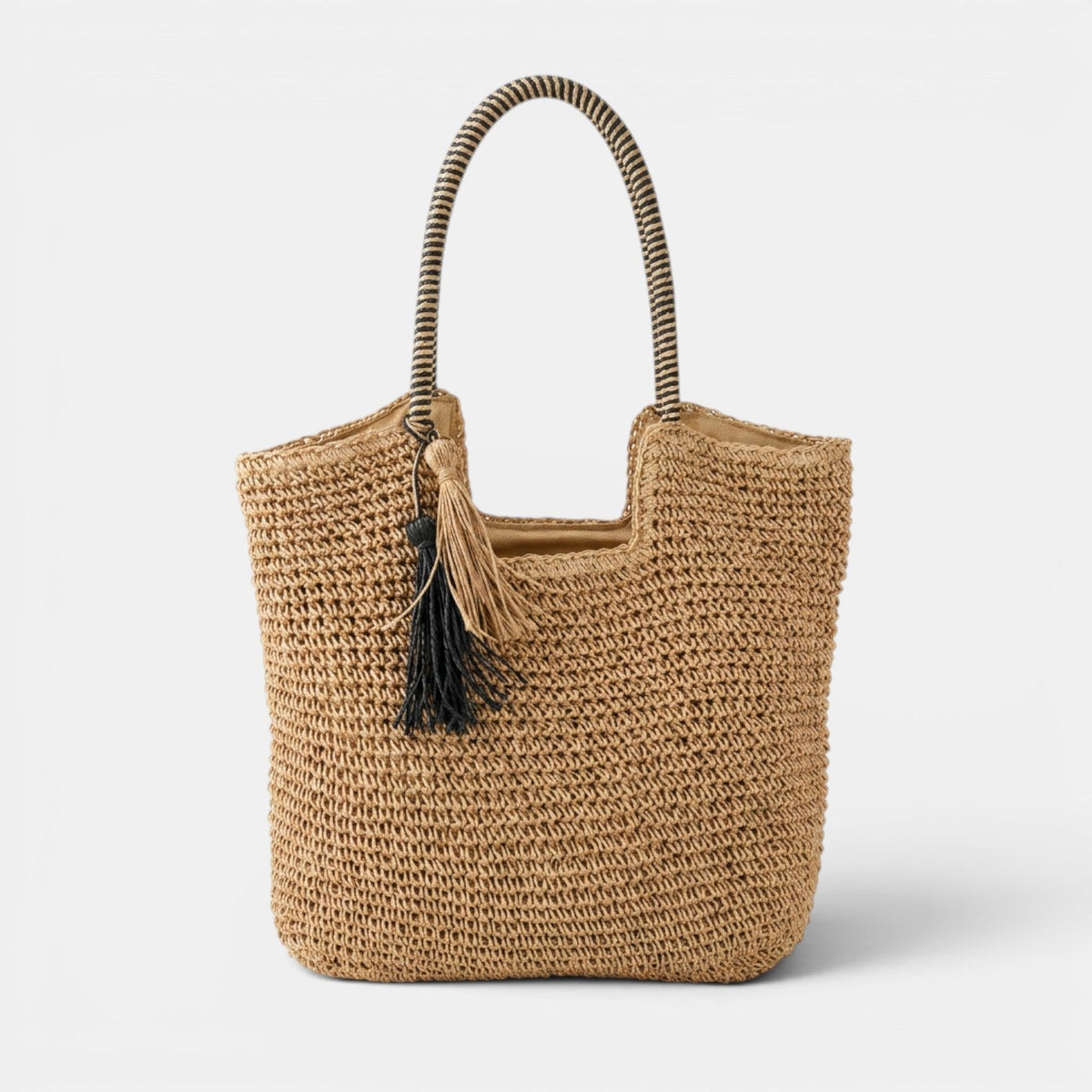 Bolso Shopper Yute Marrón Mujer