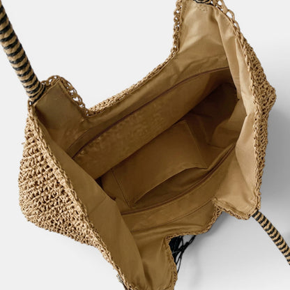 Bolso Shopper Yute Marrón Mujer