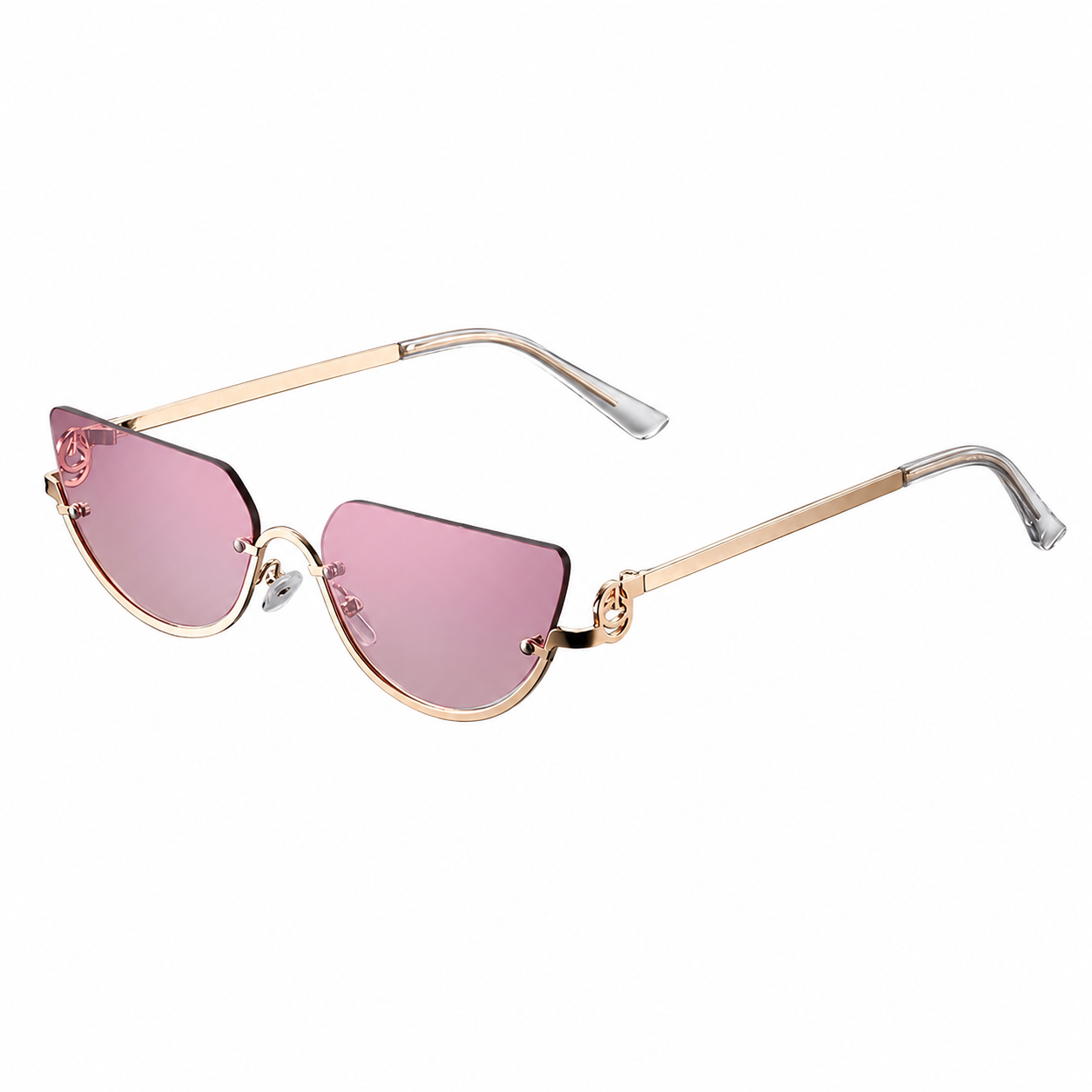 Gafas de sol para mujer con lentes sin marco y patillas rectas
