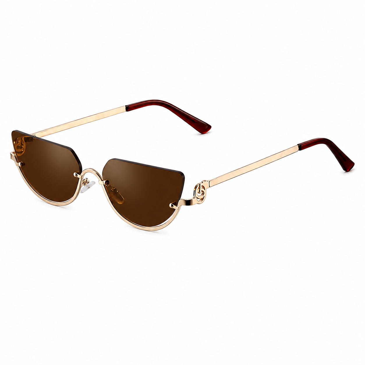 Gafas de sol para mujer con lentes sin marco y patillas rectas