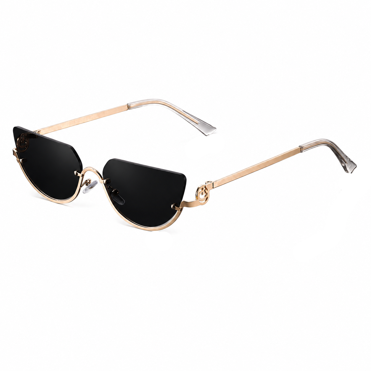 Gafas de sol para mujer con lentes sin marco y patillas rectas
