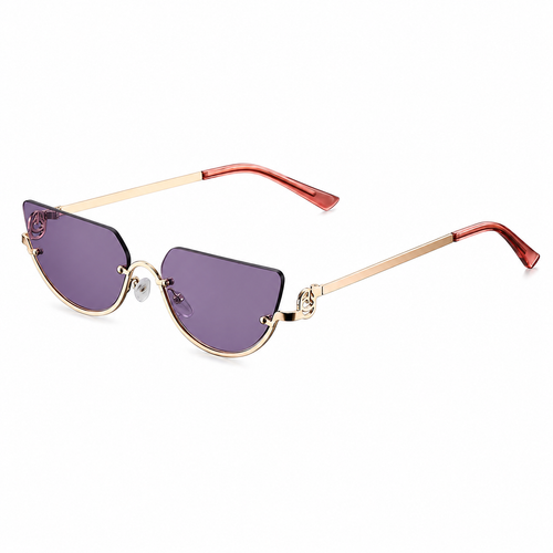 Gafas de sol para mujer con lentes sin marco y patillas rectas