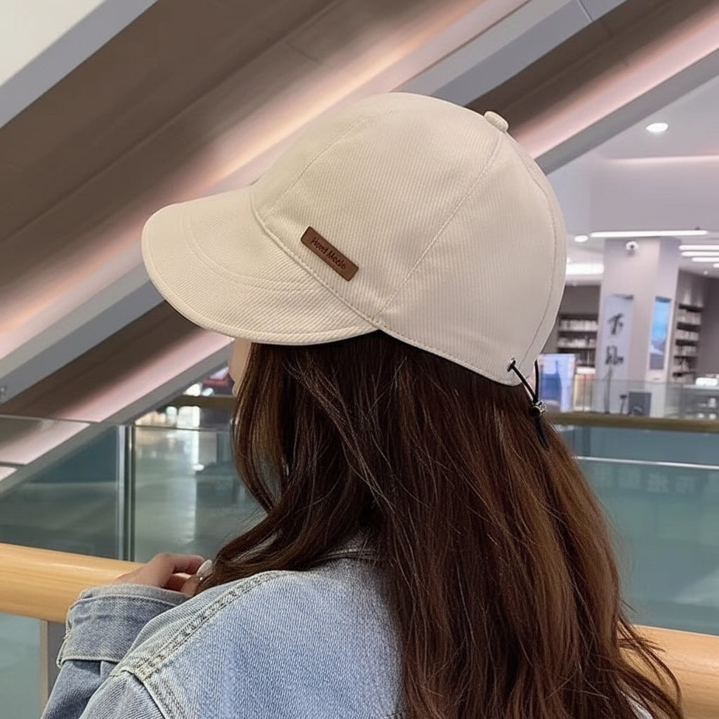 Gorra para mujer con ajuste posterior y visera curva