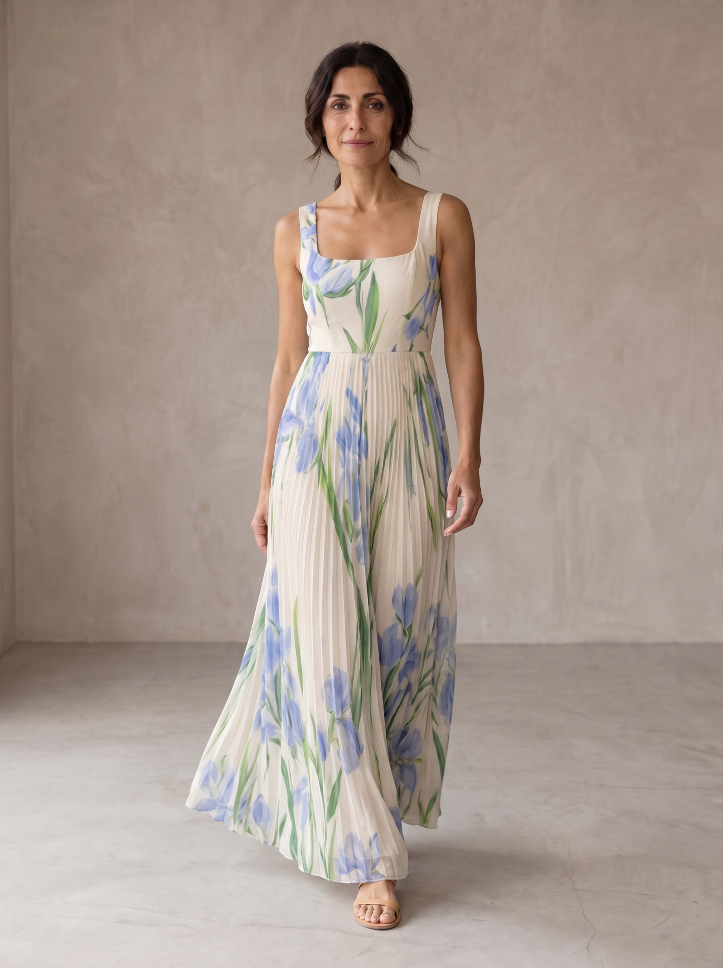 Oriah | Vestido Maxi de Corte A-Line Estampado Floral