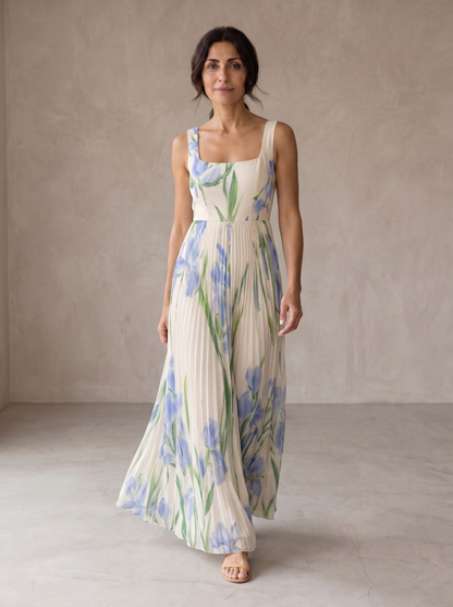Oriah | Vestido Maxi de Corte A-Line Estampado Floral