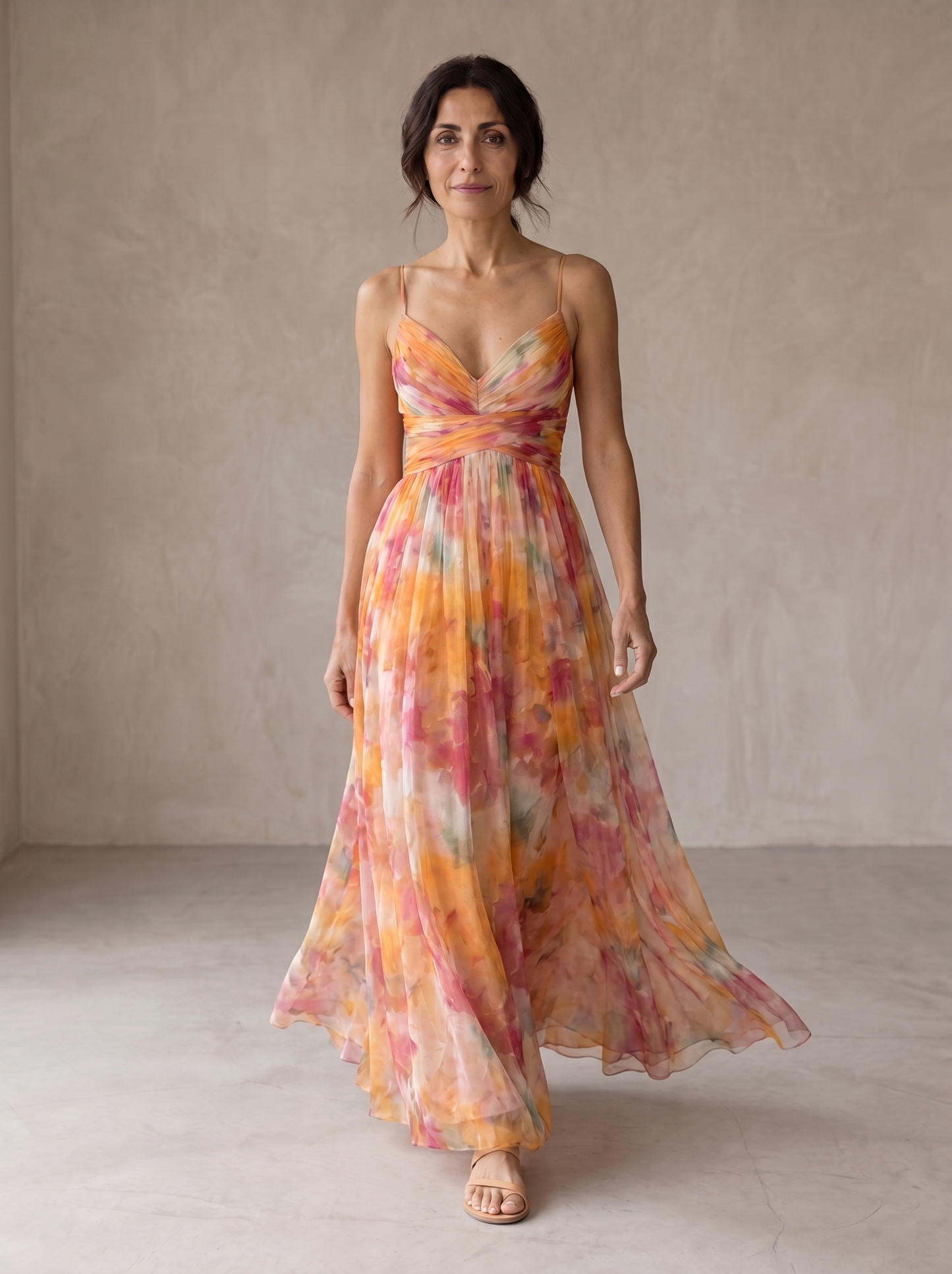 Giselle | Vestido maxi encantador con estampado floral