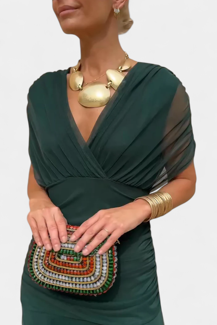 Laura | Vestido maxi de verano para mujer con escote en V elegante
