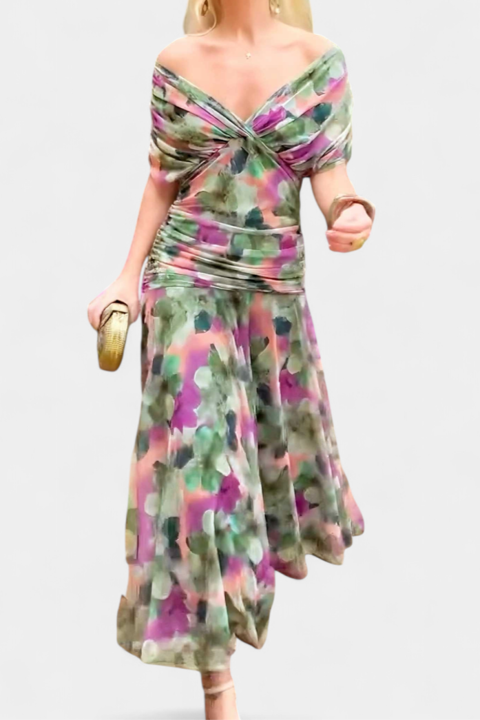 Laura | Vestido maxi de verano para mujer con escote en V elegante