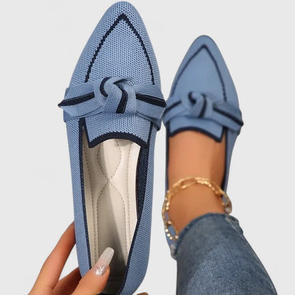 Laia | Mocasines de Punta Fina Mujer Nudo Decorativo