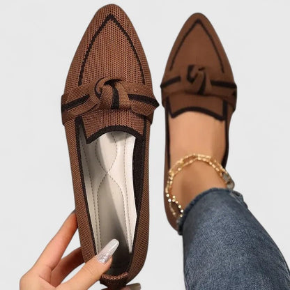 Laia | Mocasines de Punta Fina Mujer Nudo Decorativo