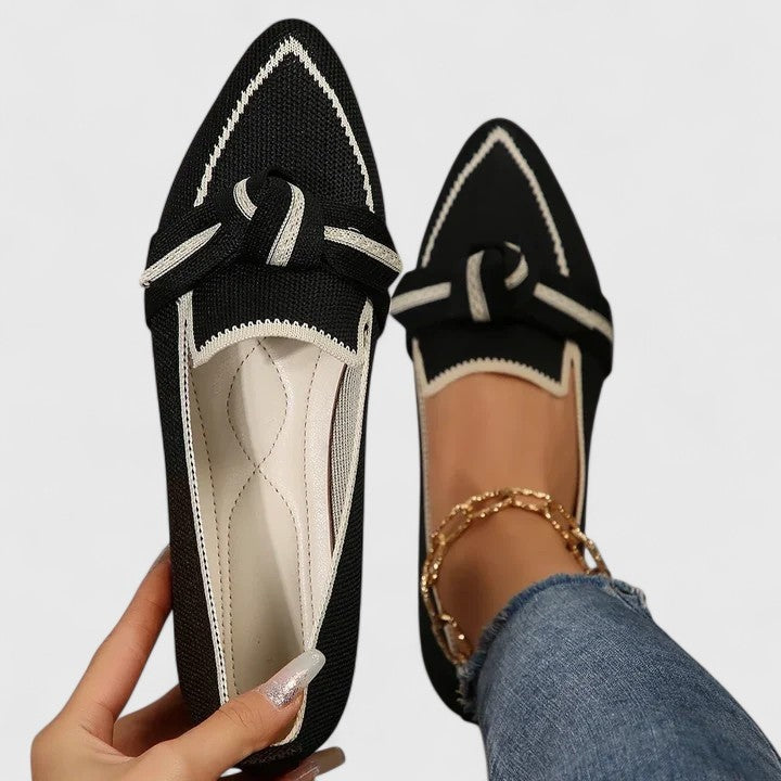 Laia | Mocasines de Punta Fina Mujer Nudo Decorativo