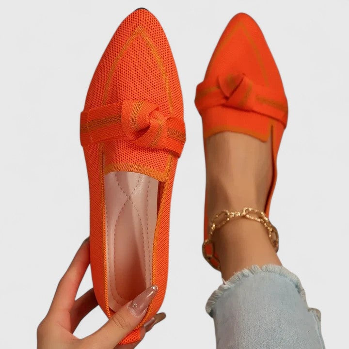 Laia | Mocasines de Punta Fina Mujer Nudo Decorativo