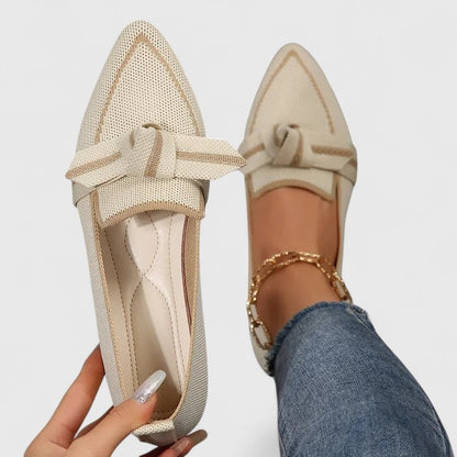 Laia | Mocasines de Punta Fina Mujer Nudo Decorativo