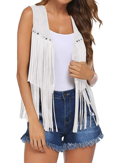 Leire | Chaleco de Ante con Flecos Mujer Estilo Western