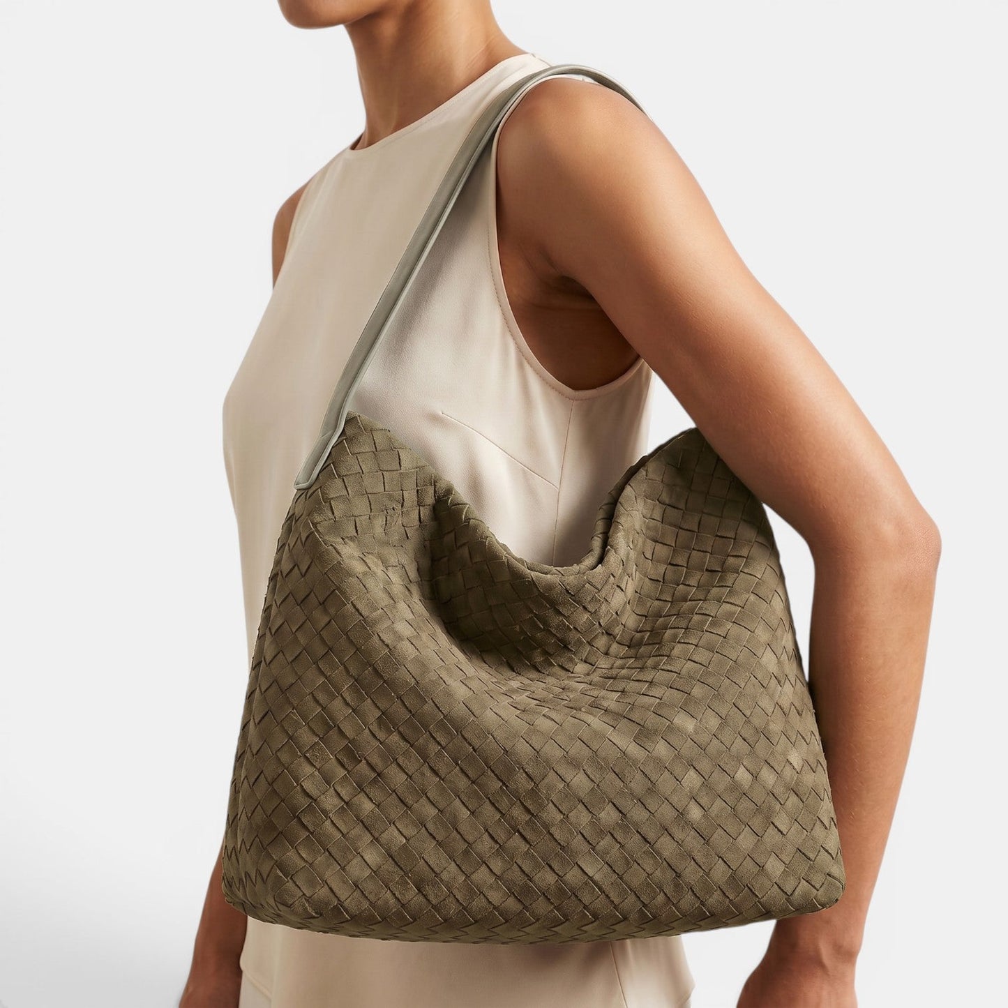 Bolso Trenzado Mujer Grande Elegante