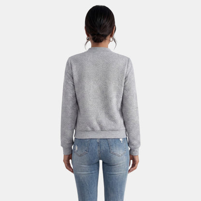 Chaqueta de entretiempo para mujer con cremallera y bolsillos