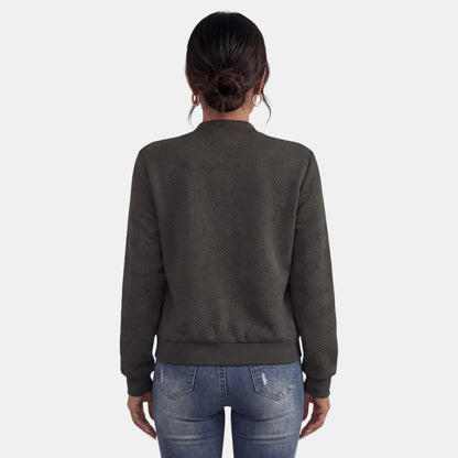 Chaqueta de entretiempo para mujer con cremallera y bolsillos