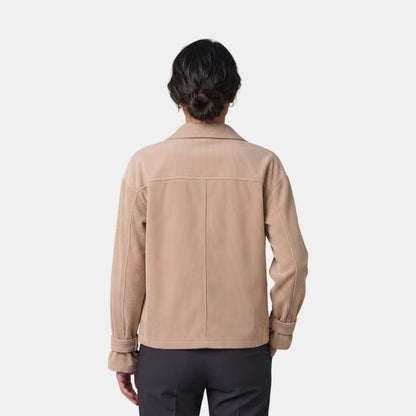 Chaqueta corta de pana premium para mujer