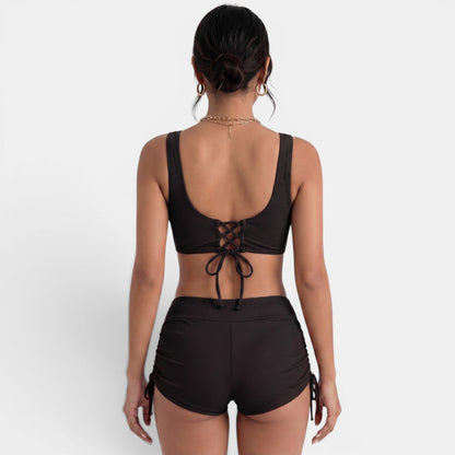 Bañador Mujer Bandeau Corte Alto