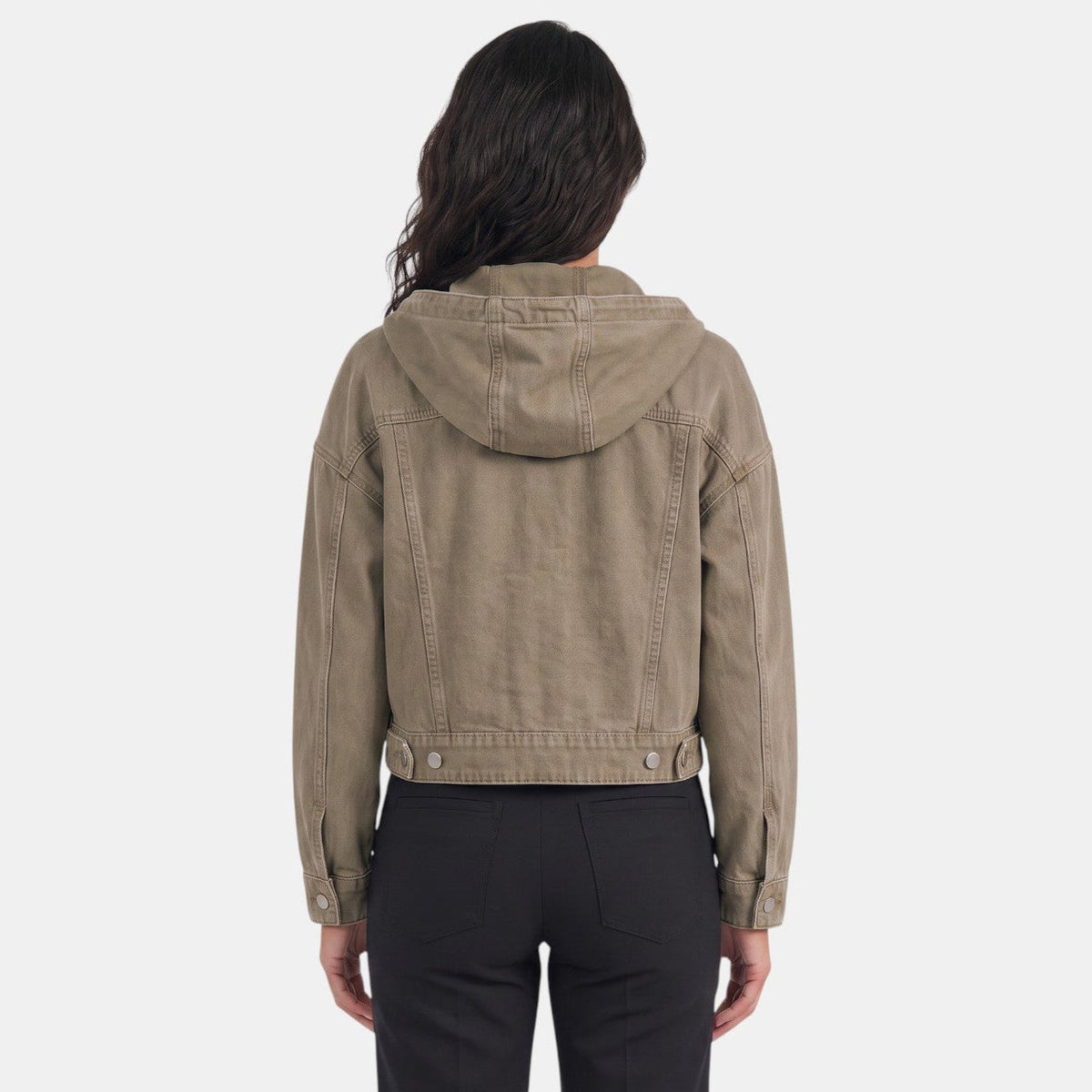 Chaqueta vaquera premium para mujer con capucha