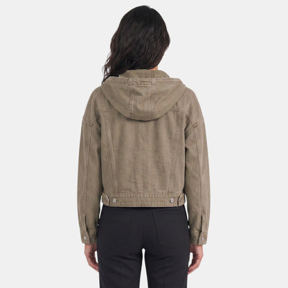 Chaqueta vaquera premium para mujer con capucha