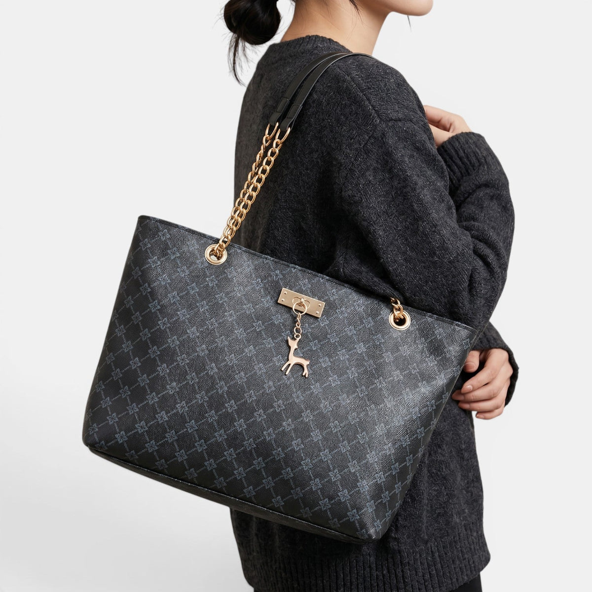 Bolso Mujer Cuero Cadena