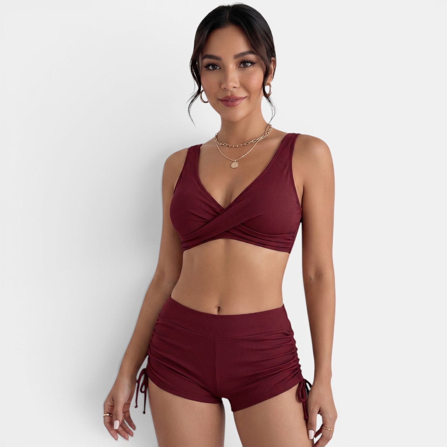 Bañador Mujer Bandeau Corte Alto
