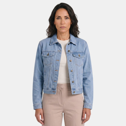 Chaqueta vaquera para mujer premium – Corte recto clásico