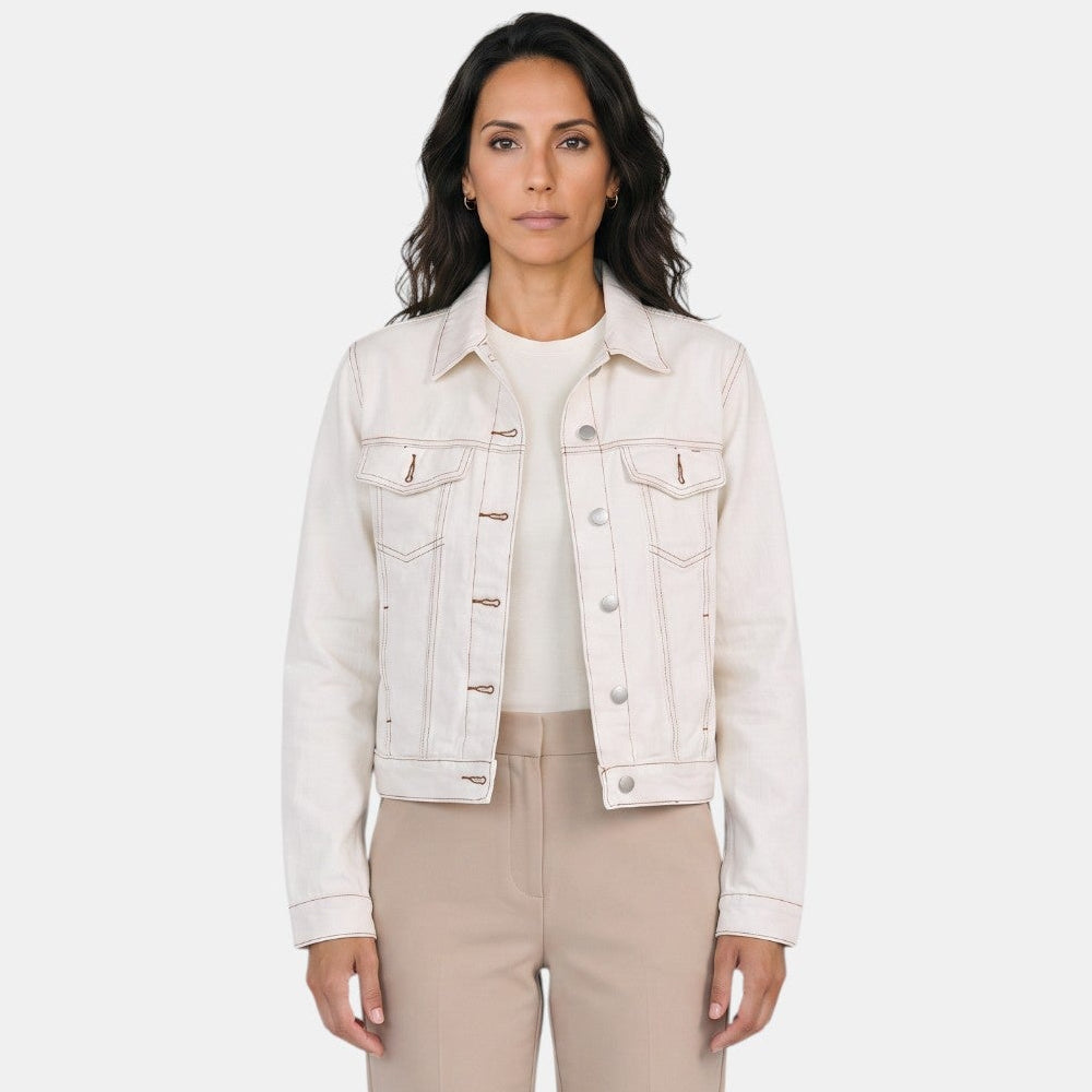 Chaqueta vaquera para mujer premium – Corte recto clásico
