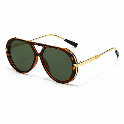 Mujer Gafas de sol con lentes redondas y brazos delgados