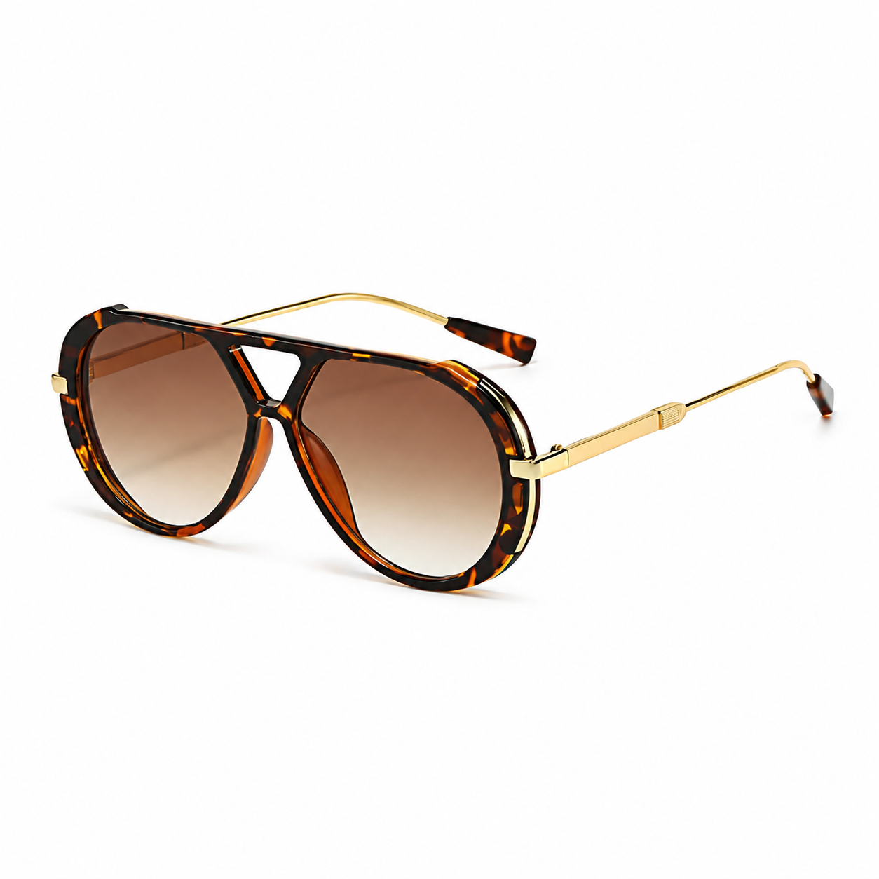 Mujer Gafas de sol con lentes redondas y brazos delgados
