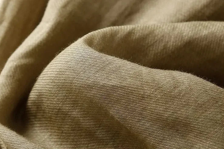 Pantalones de lino de pierna ancha para mujer con cordón