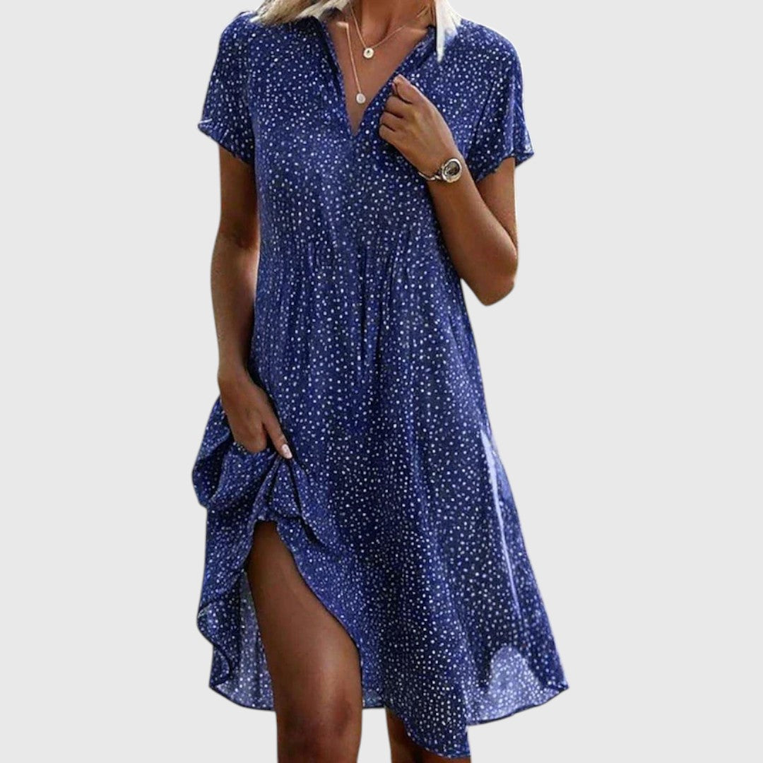 Vestido midi mujer casual – vestido verano mujer cuello V