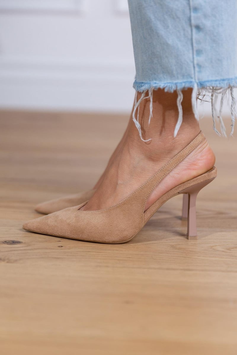 Marlena | Tacones Bajos Nude