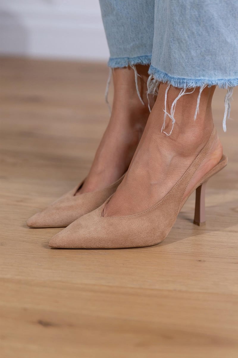 Marlena | Tacones Bajos Nude