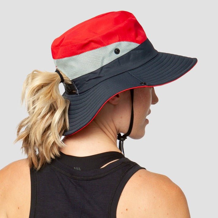 Sombrero de sol de ala ancha para mujer con abertura para coleta