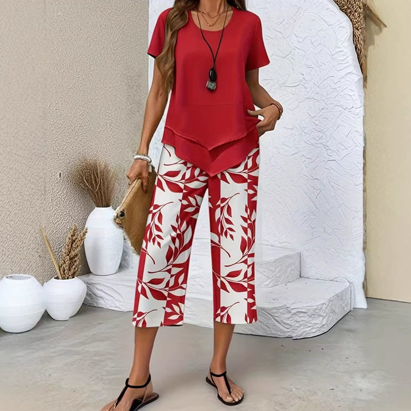 Conjunto casual con top largo