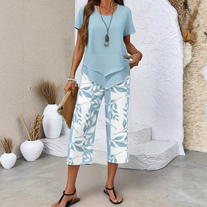 Conjunto casual con top largo
