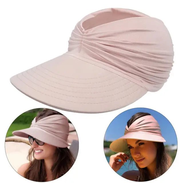 Visera de ala ancha para mujer con detalle trenzado