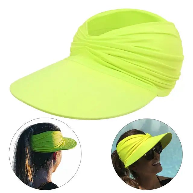 Visera de ala ancha para mujer con detalle trenzado