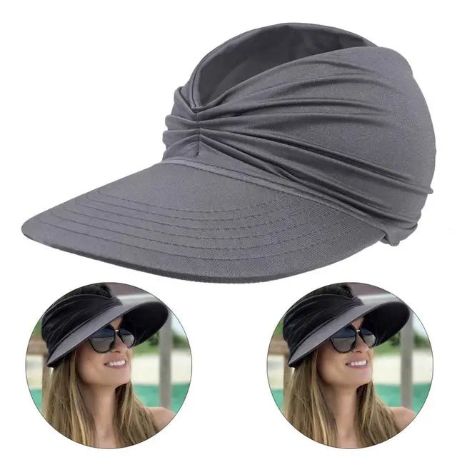 Visera de ala ancha para mujer con detalle trenzado