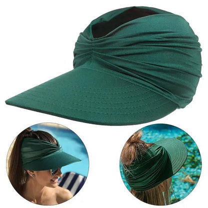 Visera de ala ancha para mujer con detalle trenzado