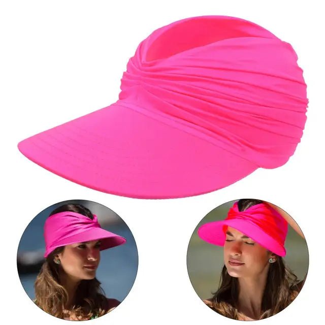 Visera de ala ancha para mujer con detalle trenzado