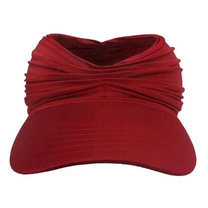 Visera de ala ancha para mujer con detalle trenzado
