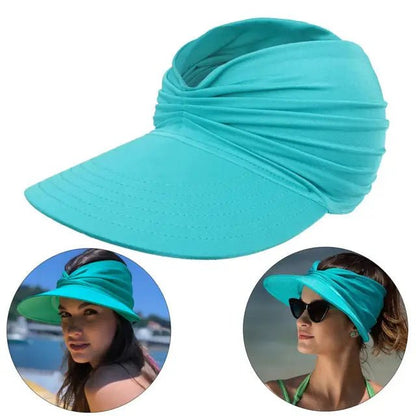 Visera de ala ancha para mujer con detalle trenzado