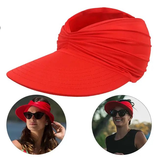 Visera de ala ancha para mujer con detalle trenzado
